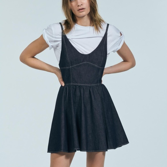 Zara Denim - NEW! Zara Denim Pinafore Dress